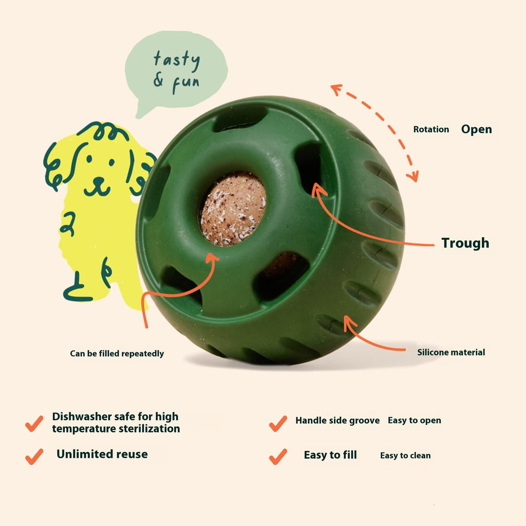 Treat-Dispensing Slow Feeder Ball & Tray – product image 9