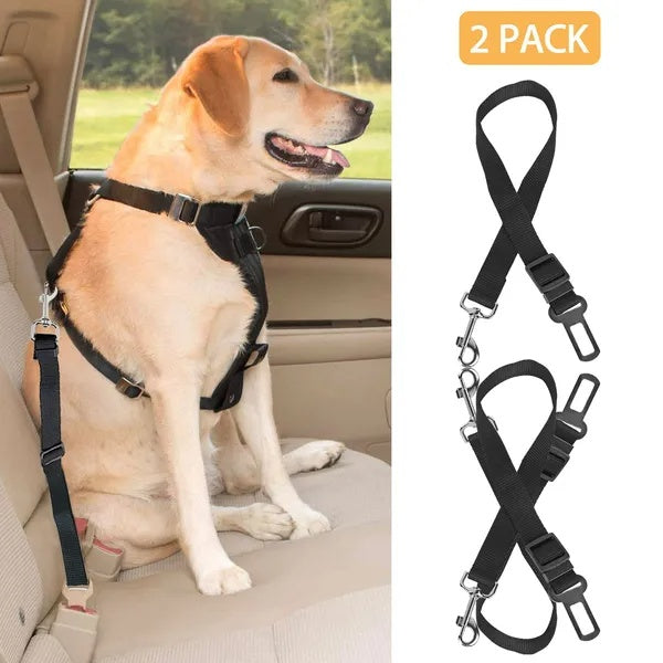 Adjustable Dog Car Travel Tethers - 2 Pack
