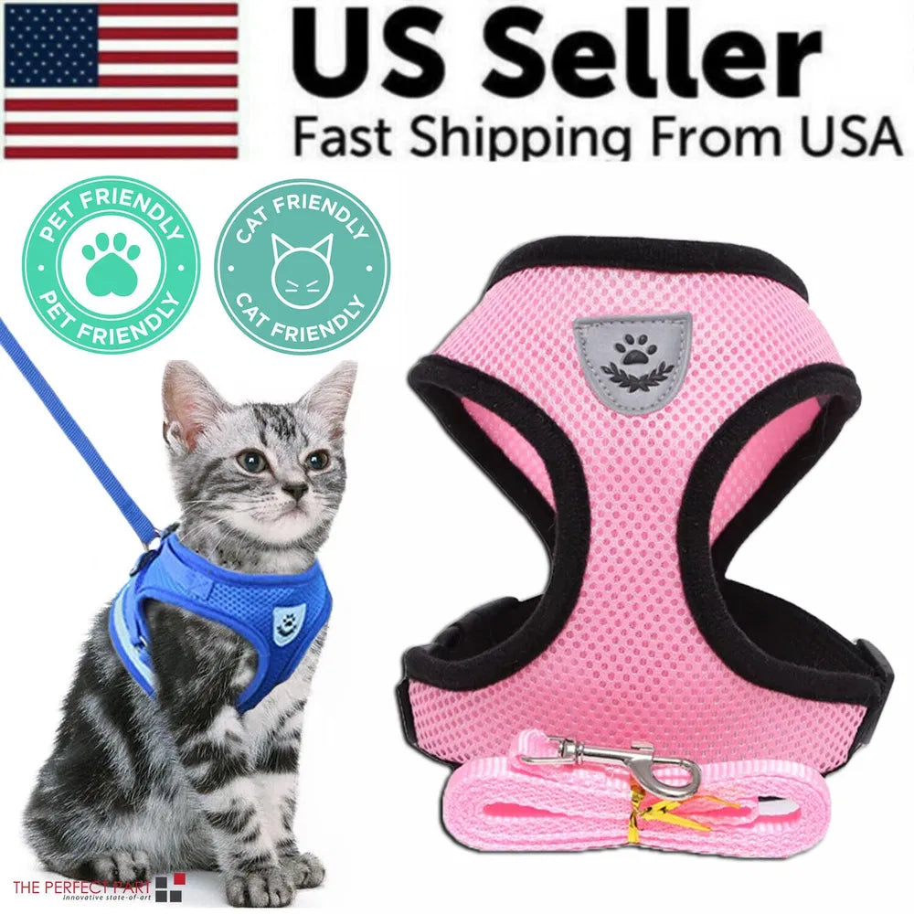 Reflective Mesh Harness & Leash Set for Small Pets – product image 12