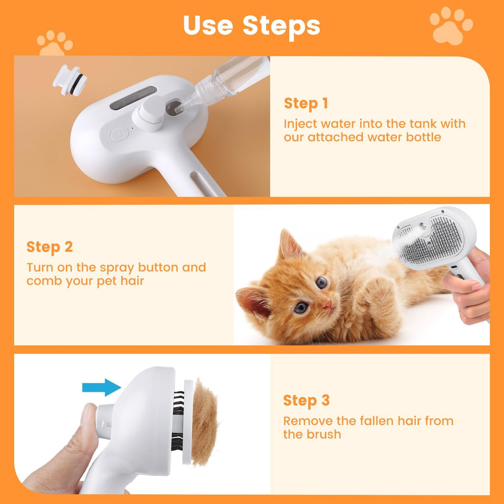 3-in-1 Pet Mist Grooming Brush – product image 7