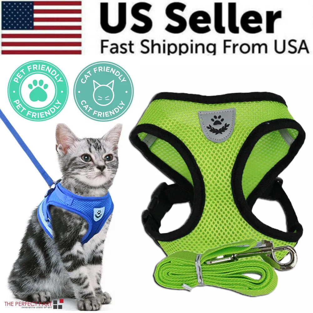 Reflective Mesh Harness & Leash Set for Small Pets – product image 4
