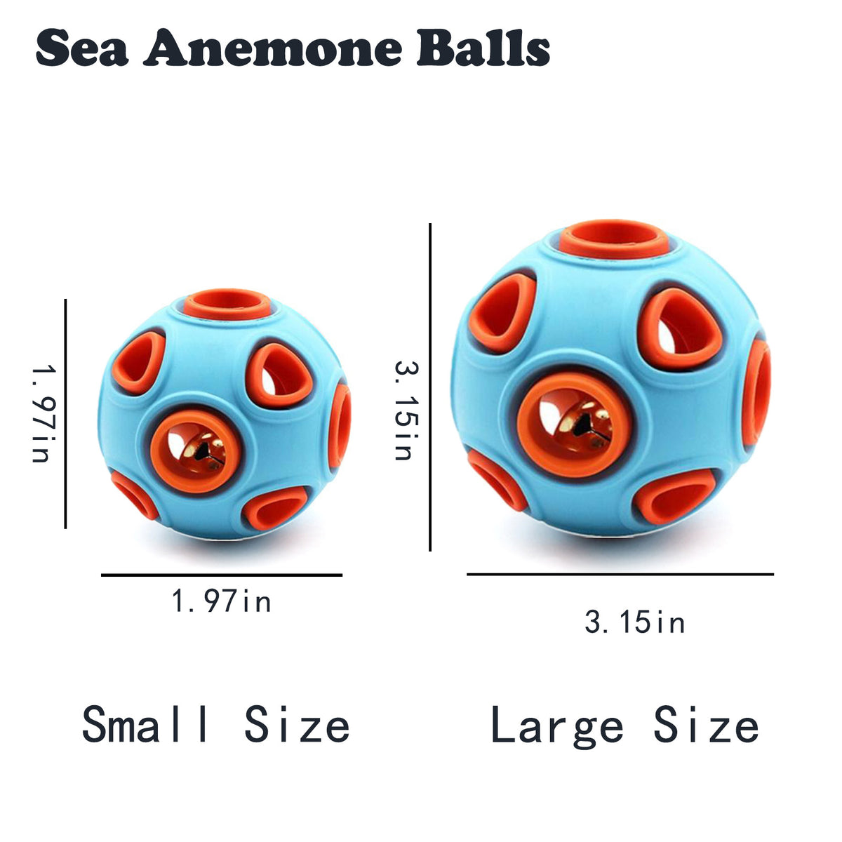 Rubber Dog Play Balls with Bell Sound – 2 Pack – product image 6