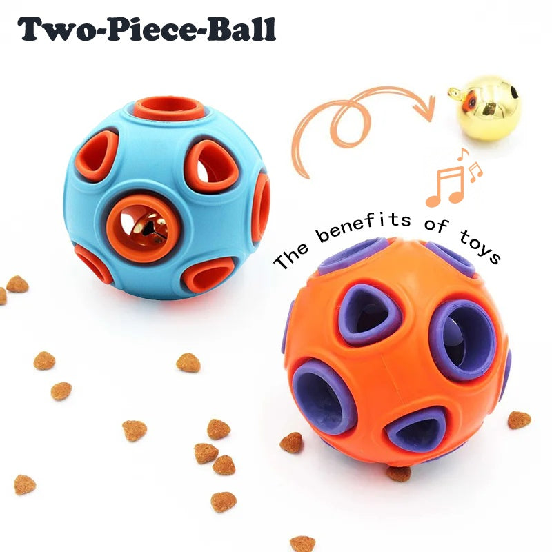 Rubber Dog Play Balls with Bell Sound – 2 Pack – product image 4
