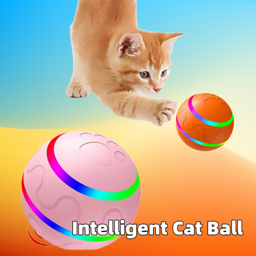 Rechargeable Self-Rolling Cat Play Ball