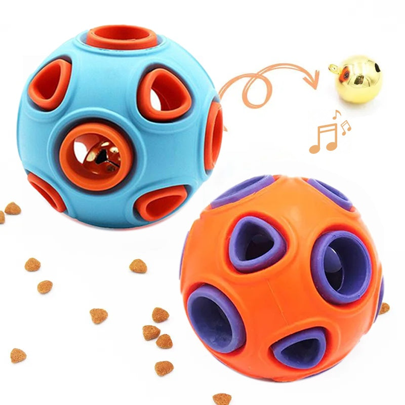 Rubber Dog Play Balls with Bell Sound - 2 Pack